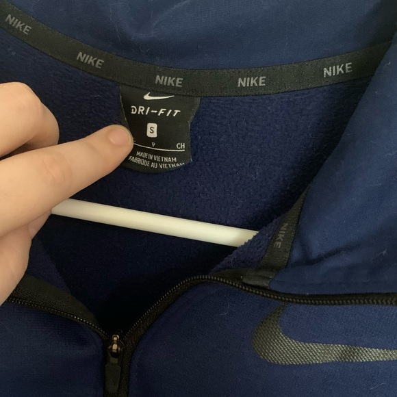 Nike Fleece Blue Long Sleeve Quarter Zip - Picture 5 of 5